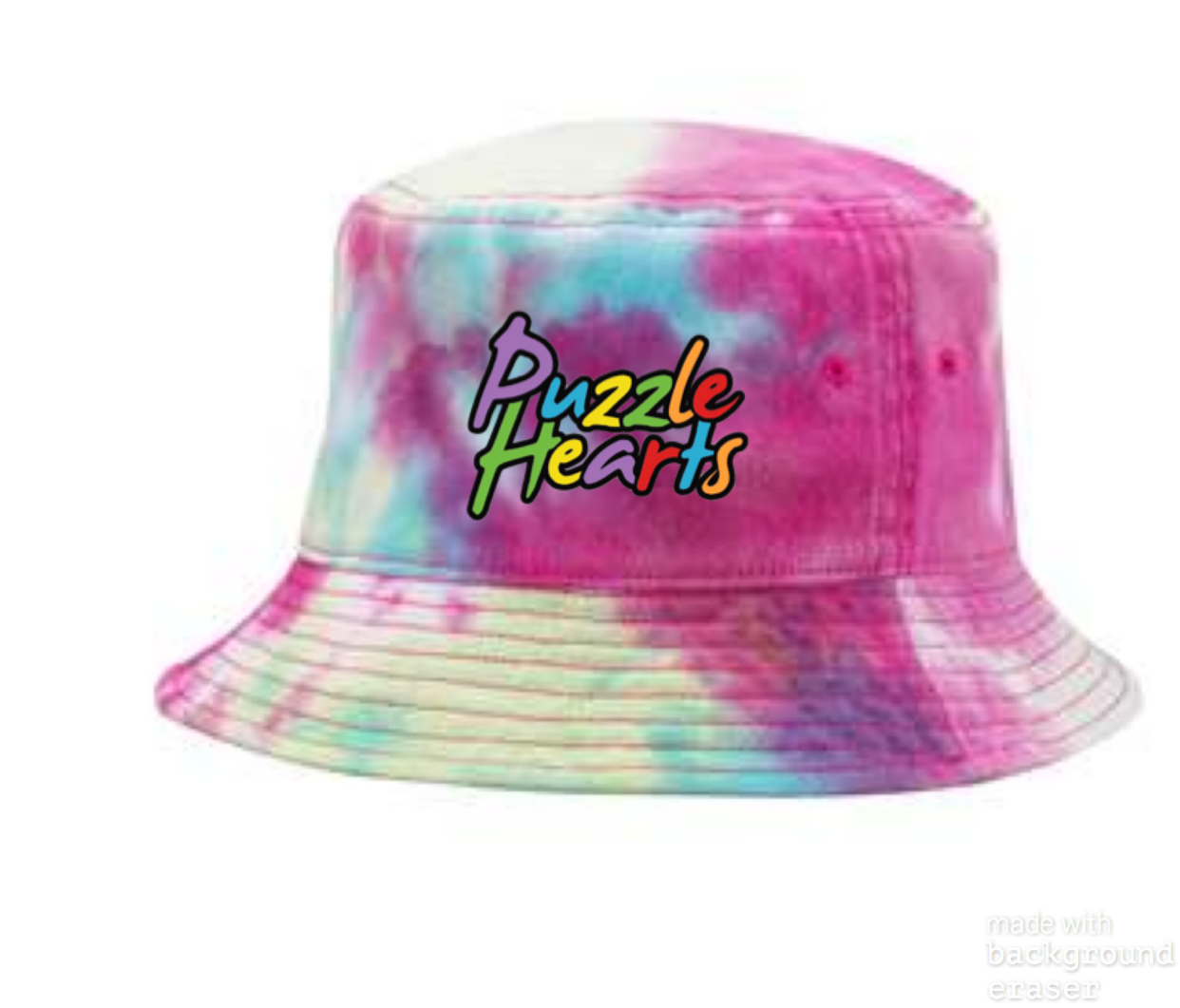 Pink Fusion Bucket Hat – Hearts Puzzle